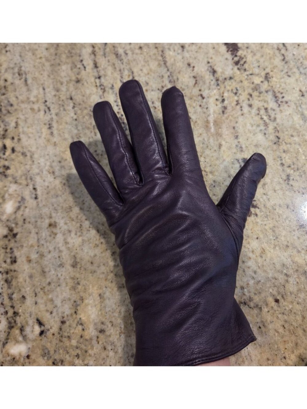 Women's Size XL Echo Purple Leather Gloves Fleece Lined